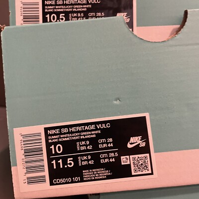 NEW Nike Heritage Vulc SB Lucky Green Gum Sneakers CD5010