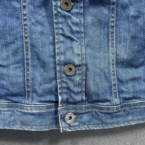 Diesel Denim Jacket Button Up Womens Small Blue Medium Wash Vtg Style Collared - Picture 3 of 12