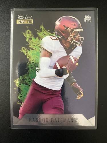Wild Card 2021 negro mate venta al por menor Red Hot Rookies #MRHR22 Rashod Bateman Ravens - Imagen 1 de 2