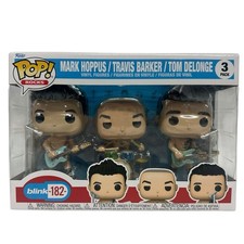 Funko Pop Blink 182 Mark Hoppus / Travis Barker / Tom Delonge 3 Pack Instruments