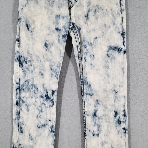 Pantalones de mezclilla rectos True Religion para hombre 32 azul lavado ácido sección - Imagen 3 de 24