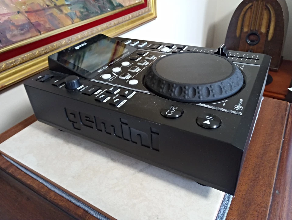 Gemini MDJ-500 USB Media Player Black. With case. MINT. See video. FREE SHIP. - Image 2 of 4