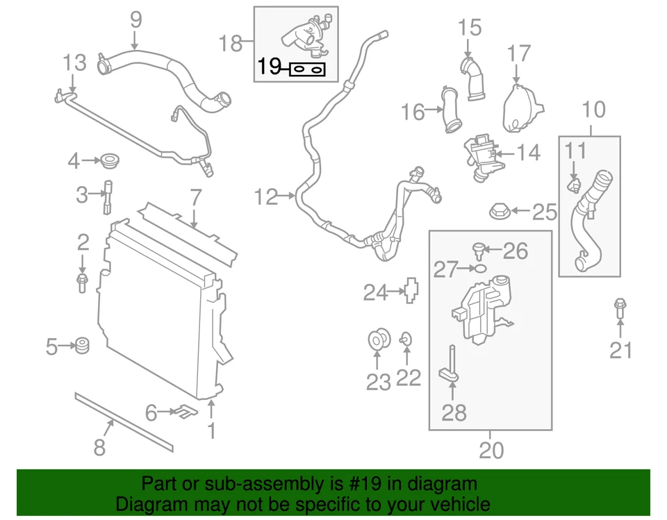 Genuine Land Rover Range Rover RR Sport Velar Defender Discovery 4 & 5 Water Pip - Image 3 of 3