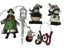 Christmas Ornament Ornaments Lot Assorted Holiday Tree Snowman Snowmen Variety