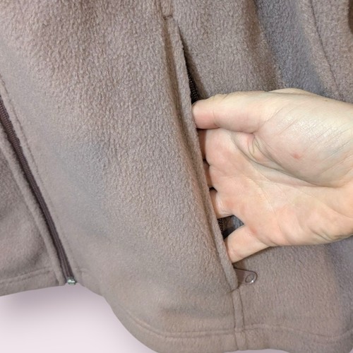 Columbia Womens Benton Springs Full Zip Fleece Jacket Medium Dusky Rose Brown 1X - Picture 5 of 10