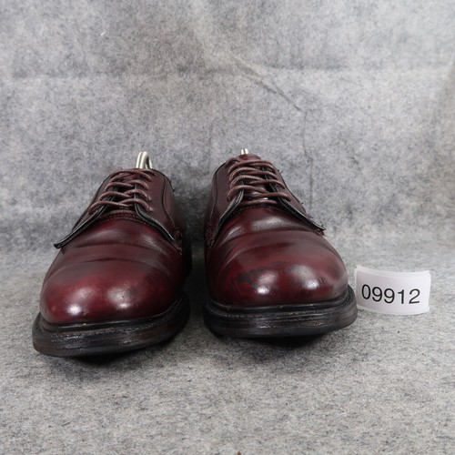 Dress Shoes Mens 8 Oxford Derby Classic Leather Vintage Vibram Sole Formal Retro - Picture 3 of 17