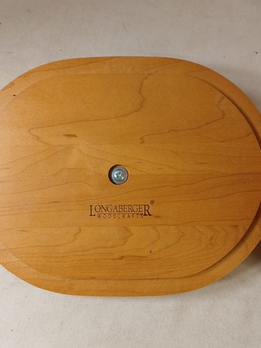 Longaberger Cestino Con Coperchio Fodera E Charm 2001 Motivo Floreale Rosa - Foto 5 di 8