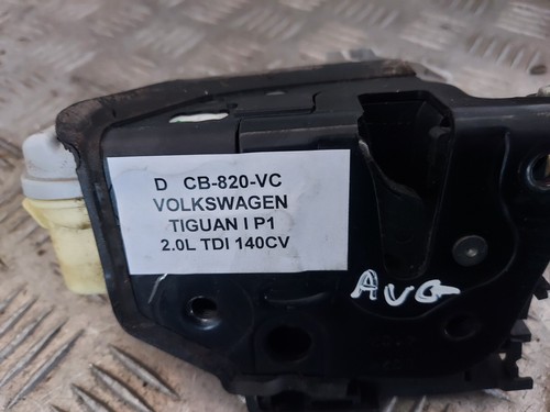 Serrure Fermeture Porte Avant Gauche - VOLKSWAGEN TIGUAN I (1) Réf 3C1837015A - Picture 3 of 4