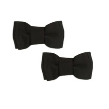 Decorative Black Ribbon Bow Shoe Clip 1 Pair 4x8cm Wedding Party Accessory