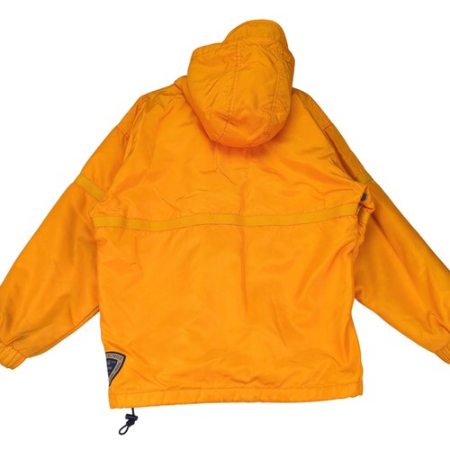 Vintage 90s Y2K Abercrombie & Fitch Herren S Orange Pullover Anorak Jacke Kapuze - Bild 3 von 6