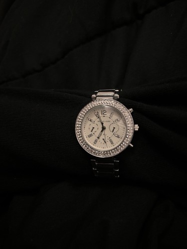 Michael Kors MK6354 Parker Silver Dial Stainless Steel Chronograph Women's Watch - Picture 2 of 5