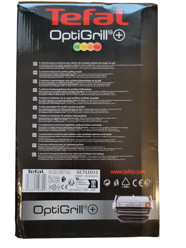 Tefal OptiGrill+ GC712D12 | Kontaktgrill Edelstahl, 6 Programme | NEU - Bild 4 von 4