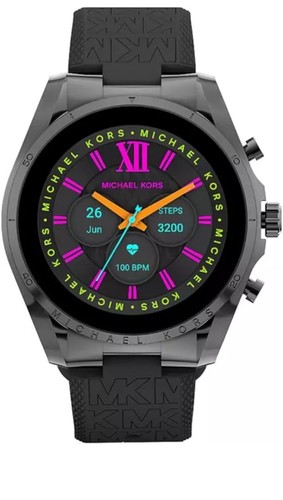 Michael Kors Gen 6 Bradshaw Black Silicone Touchscreen Smartwatch - Photo 2 sur 5