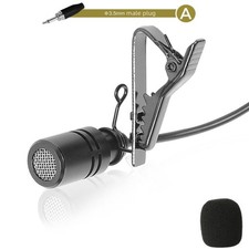 Black 12×8×2cm✅ Clip On Lavalier Lapel Microphone For Shure Wireless Portable