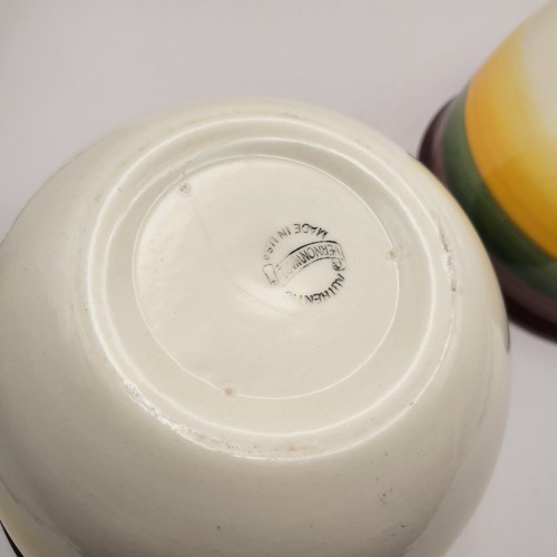 Vintage Authentic Vernonware Horizontal Striped Mixing Bowls Set Of 2 - Picture 14 of 14