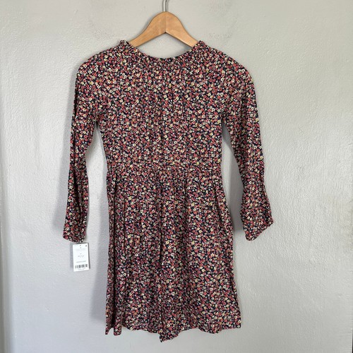 Carter's Girl Size 8 Lightweight Viscose Floral Dress Pink White NWT Long Sleeve - Picture 3 of 10