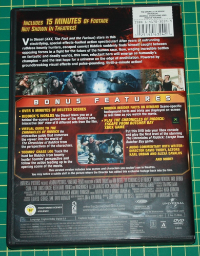 Movie DVD: The Chronicles of Riddick Unrated Director's Cut Widescreen - Picture 4 of 5