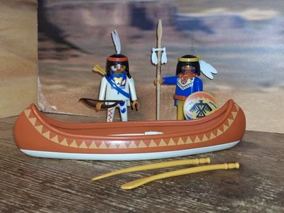 Sammelauflösung: 2 Sioux Indianer Custom Krieger Figuren mit Kanu 03 - Bild 1 von 4