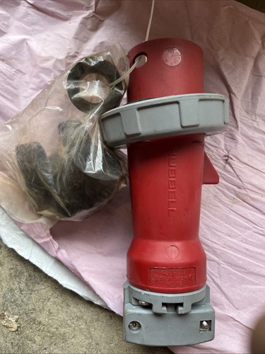 JUNTAS Hubbell 430P7W Pin and Sleeve Plug 30A 480VAC INCLUIDAS - Imagen 2 de 3