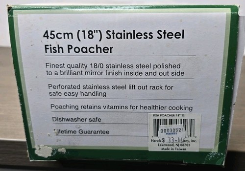 Edelstahl Fisch Wilderer/Dampfgarer Topf mit herausziehbarem Gestell und Topfdeckel Küche  - Bild 9 von 10