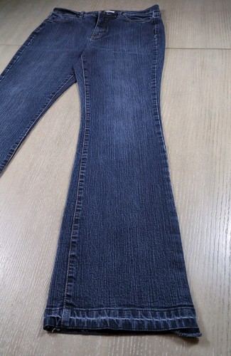 Pantalones de mezclilla para mujer Jeanstar talla 12 Bootcut lavado medio azul tiro medio mezcla de algodón - Imagen 2 de 16