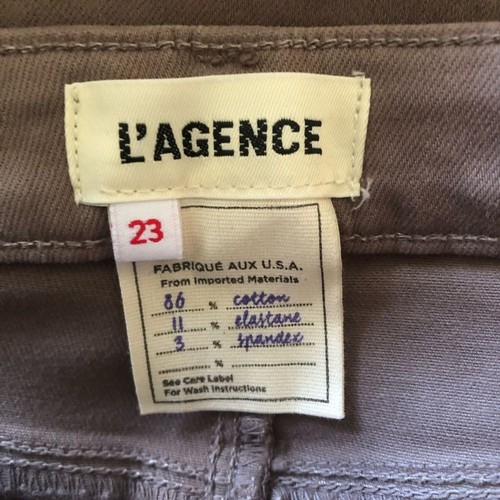 L'Agence Margot Deep Taupe Coated High Rise Skinny Jeans NWT Size 23 - Picture 3 of 6
