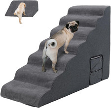 Dog Stairs for High Beds 30-36 Inches Tall, 7-Step Pet Stairs/Steps for Small La