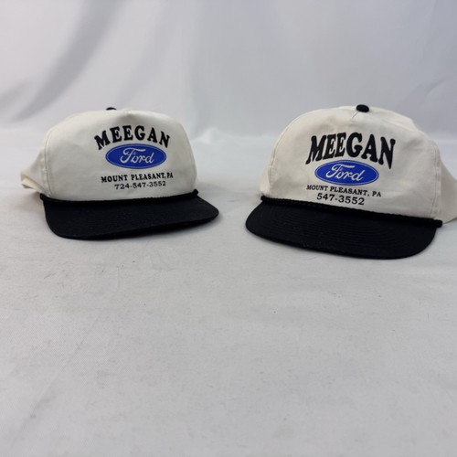 Vintage Meegan Ford Mount Pleasant PA Snapback Mütze Set weiß schwarz Logo 2 Stck. - Bild 2 von 13