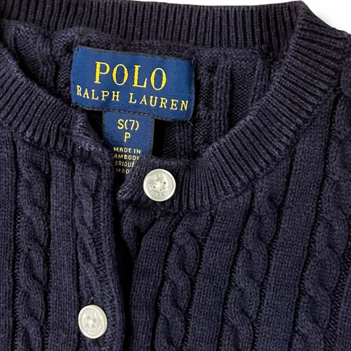 Cárdigan Polo Ralph Lauren Niñas Mini Tejido con Cable Azul Marino Talla S (7) - Imagen 3 de 8
