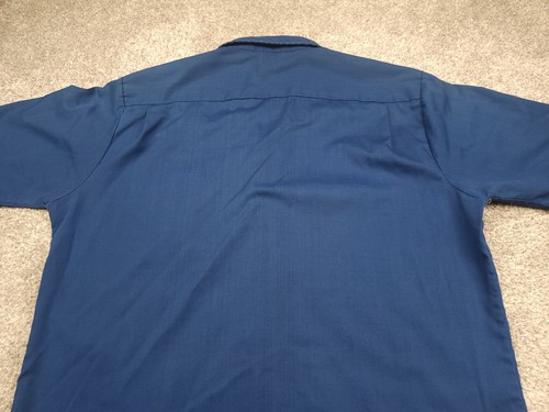 Camicia vintage Mr Dee Cee uomo grande blu cuciture con bottoni made in USA - Foto 11 di 18