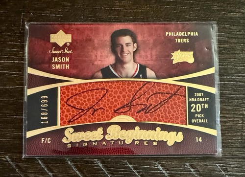 2007-08 Upper Deck Sweet Shot Beginnings Signatures #ed 168/699 Jason Smith Auto - Picture 1 of 2