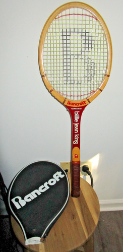 VTG BANCROFT BILLIE JEAN KING TOURNAMENT  BAMBOO WOOD Tennis Racquet Grip 4 3/8 - Picture 1 of 10