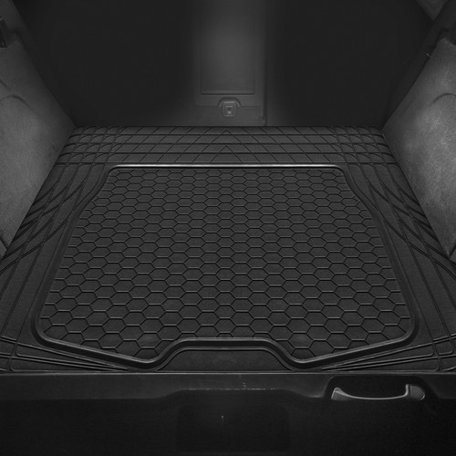FH Group Universal Fit Cargo Trunk Liner Mat for Car SUV Van Black w/ Dash Mat - 第 4/5 張圖片