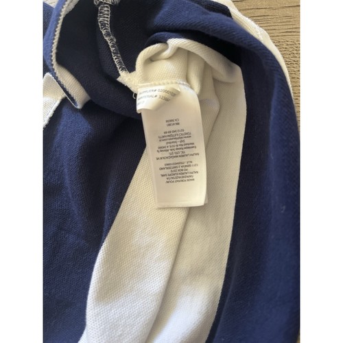 Polo Ralph Lauren Big Pony Polo Shirt Boys Short Sleeve Blue Striped XL 18-20 - Picture 6 of 7