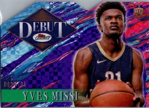 Topps Finest 2024-25 - Debut Yves Missi #D-19 púrpura X-Fractor/125 (RC) - Imagen 1 de 2