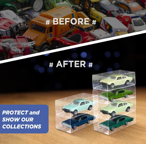 10/20/50PCS Plastic Gift Box Transparent Box Model Car Toy Display Show Box Case - Picture 3 of 5