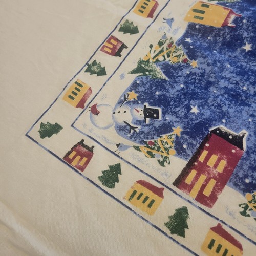 Vintage Winter Thema Blau & Weiß Tischdecke 60 x 80 - Bild 5 von 10