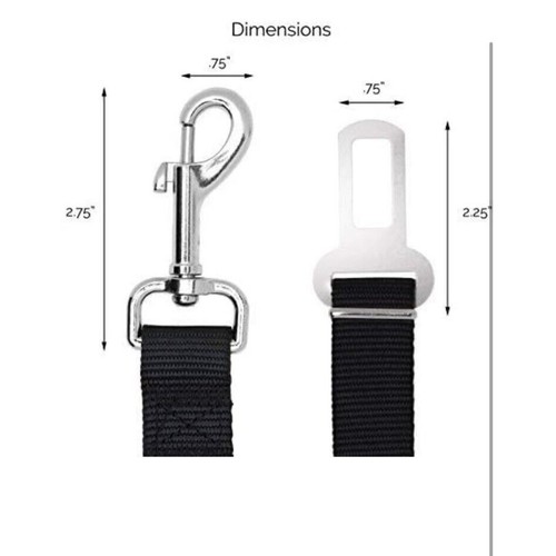 Dog Seat Belt Pet Dog Cat Car Seatbelt Safety Tether - 2 Pack - Adjustable Harn - Picture 7 of 9