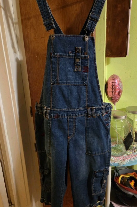 Cute WOMENS Jean Bibs, Size 13-14  US. POLO ASSN. DETAILED, Great Condition!