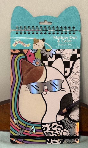 Squishmallow Mallow Out und Color Sketch Set und Squishy Pen Brandneu - Bild 1 von 3