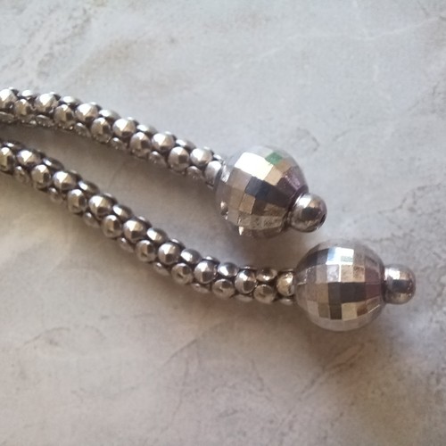 Vintage Milor Italien Modernist Sterlingsilber Lariat Popcorn Kette lange Halskette - Bild 4 von 4