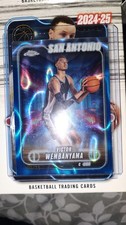 2024-25 Topps Chrome Victor Wembanyama #193 Blue Lava Refractor 05/75 Near Mint