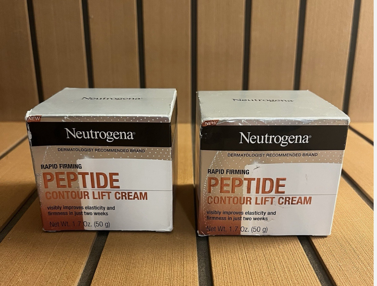 2 PACK - Neutrogena Rapid Firming Peptide Contour Lift Cream  -1.7 Oz New In Box