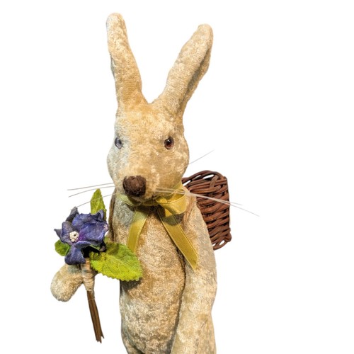 Vintage Bethany Lowe Velveteen Fur Bunny Rabbit French Maisons de Vente - Picture 4 of 10