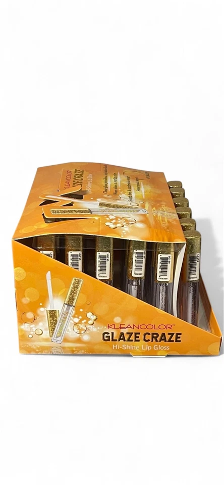 Kleancolor Glaze Craze Lip Gloss Clear Hi Shine - Hydrating & Smooth  box of 36! - Image 3 of 4