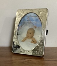 Older International Silver Co. Engravable Baby Frame Plus Enclosed Photo Book