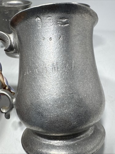 Set Of 3 PEWTER TANKARD/MUG ~ 2 With Hallmarks and USA embossed One With No Mark - Picture 13 of 15