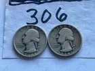 Lot of 2 Washington 90% Silver Quarters US COINS 1934P x2 SILVER See Pictures