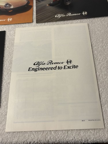 Original 1982 ALFA ROMEO LINEUP NEW CAR SALES BROCHURE SET Ad Catalog Letter - Picture 22 of 24