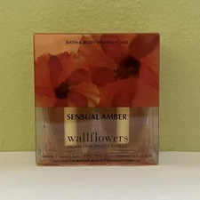 (1) Bath & Body Works SENSUAL AMBER Wallflower Refill Bulb 2-Pack NEW
